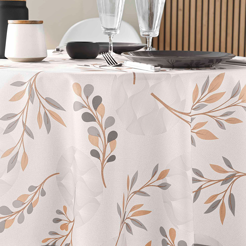 manola-printed-polyester-round-tablecloth-beige-180cm