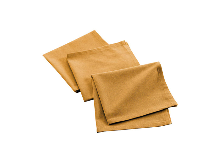 mistral-recycled-cotton-plain-table-napkins-pack-of-3-pieces-mustard-yellow-40cm-x-40cm