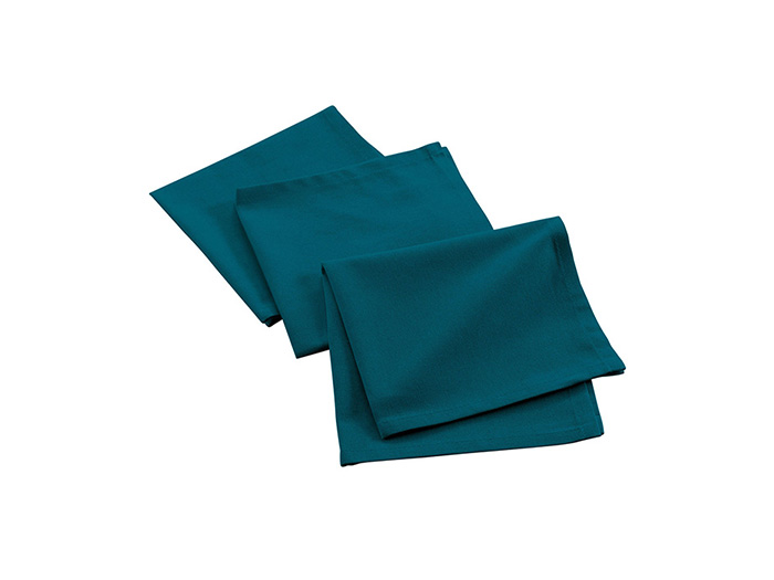 mistral-recycled-cotton-plain-table-napkins-pack-of-3-pieces-teal-blue-40cm-x-40cm