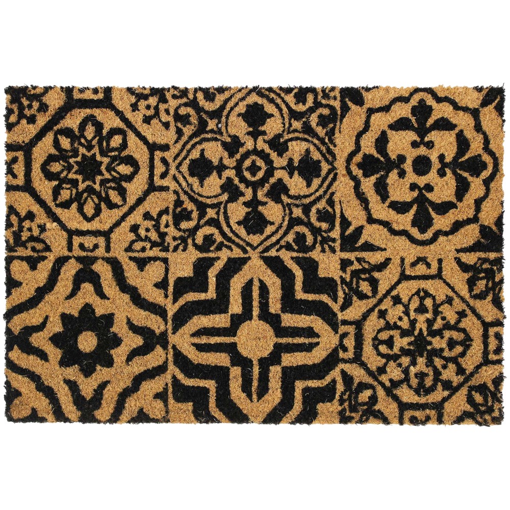 lisbonne-printed-coir-door-mat-black-and-natural-40-×-60-cm