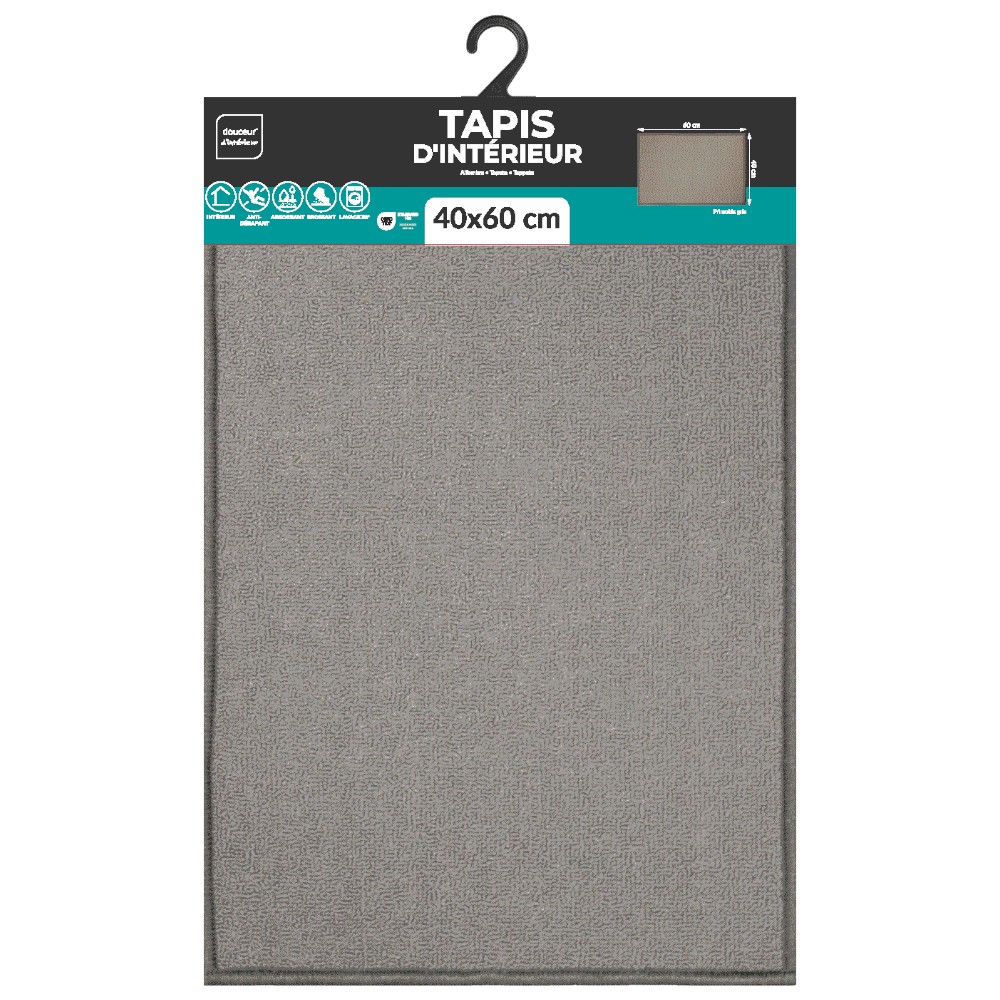 primobis-plain-curly-indoor-mat-grey-40-×-60-cm