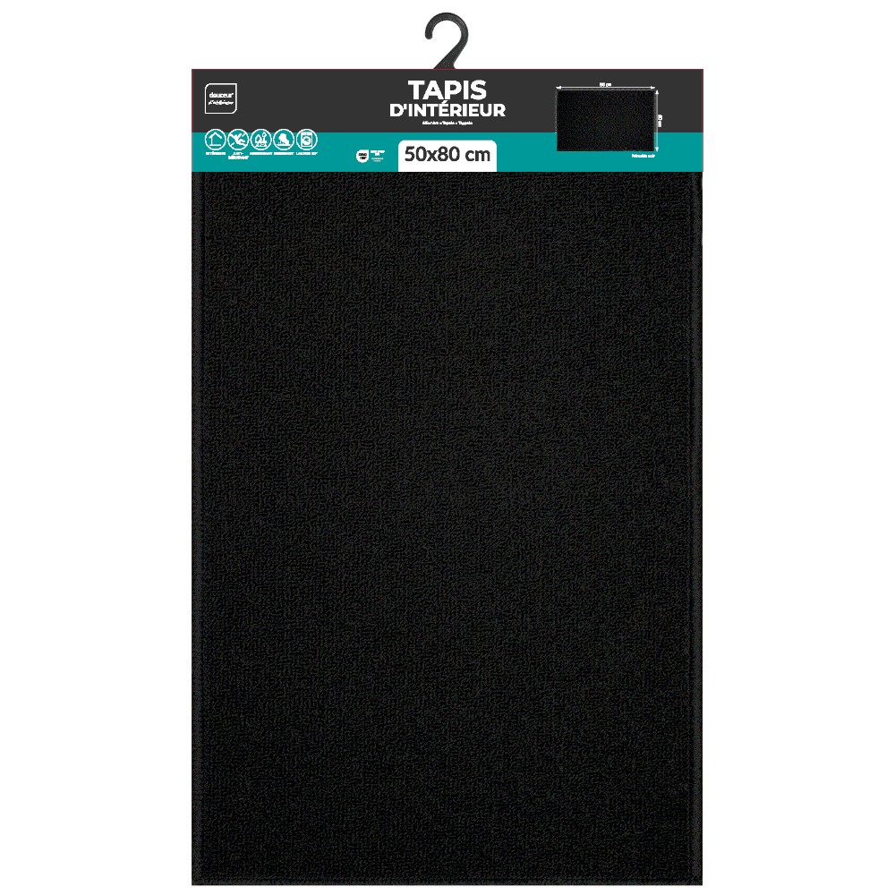 primobis-noir-plain-curly-rectangular-indoor-mat-black-50-×-80-cm