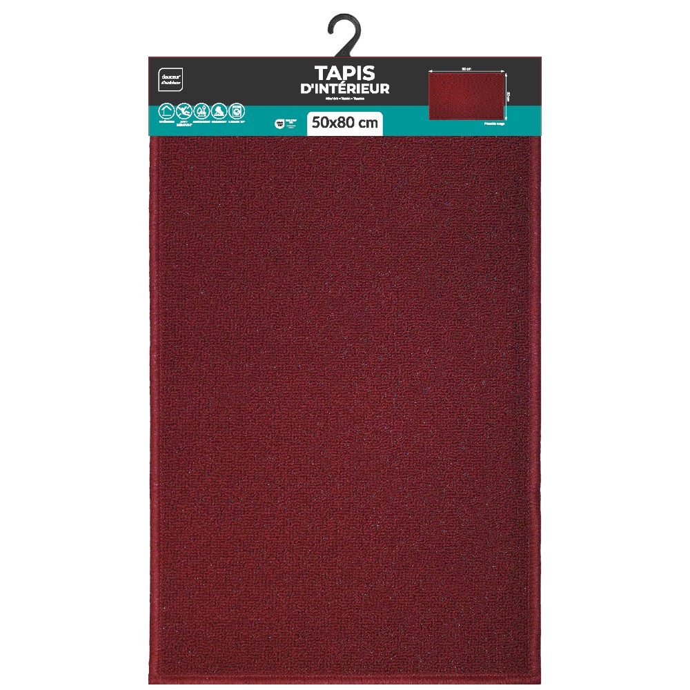 primobis-rouge-plain-curly-rectangular-indoor-mat-red-50-×-80-cm