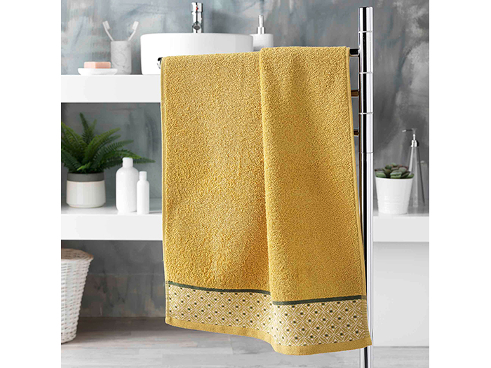 belina-jacquard-terry-cloth-bathroom-towel-honey-yellow-50cm-x-90cm