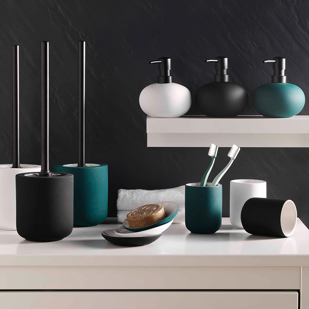 mambo-soft-touch-stoneware-soap-dish-emerald-green-11-5cm