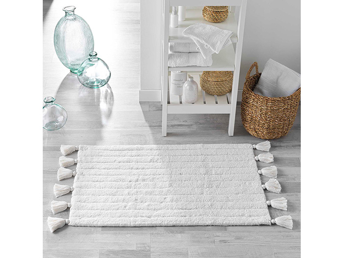 minatis-cotton-jacquard-tassel-bathroom-carpet-mat-white-50cm-x-80cm