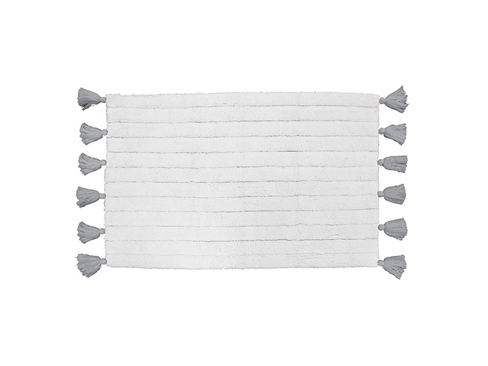 minatis-cotton-jacquard-tassel-bathroom-carpet-mat-50cm-x-80cm-white-with-grey-tassels