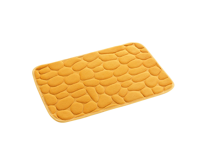 ricochet-embossed-microfiber-bathroom-mat-ochre-yellow-40cm-x-60cm