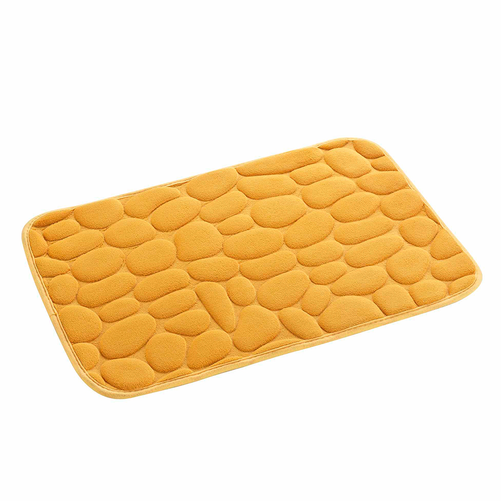 embossed-solid-microfibre-bathroom-mat-ochre-yellow-50cm-x-80cm