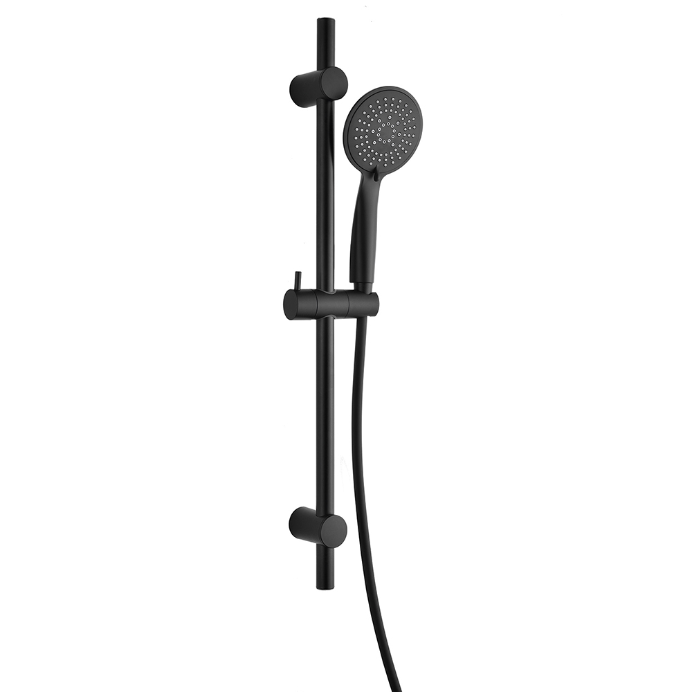hydro-plastic-shower-kit-with-fixing-bar-black-24cm