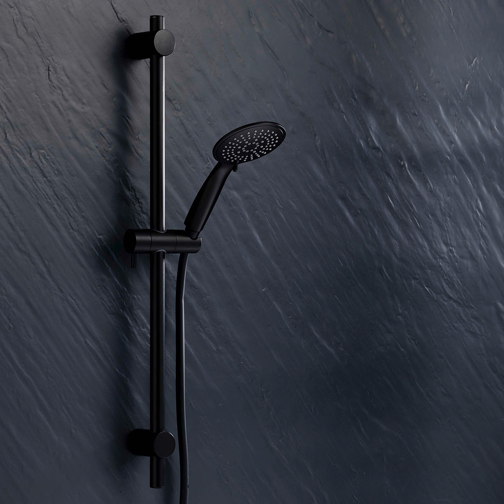 hydro-plastic-shower-kit-with-fixing-bar-black-24cm