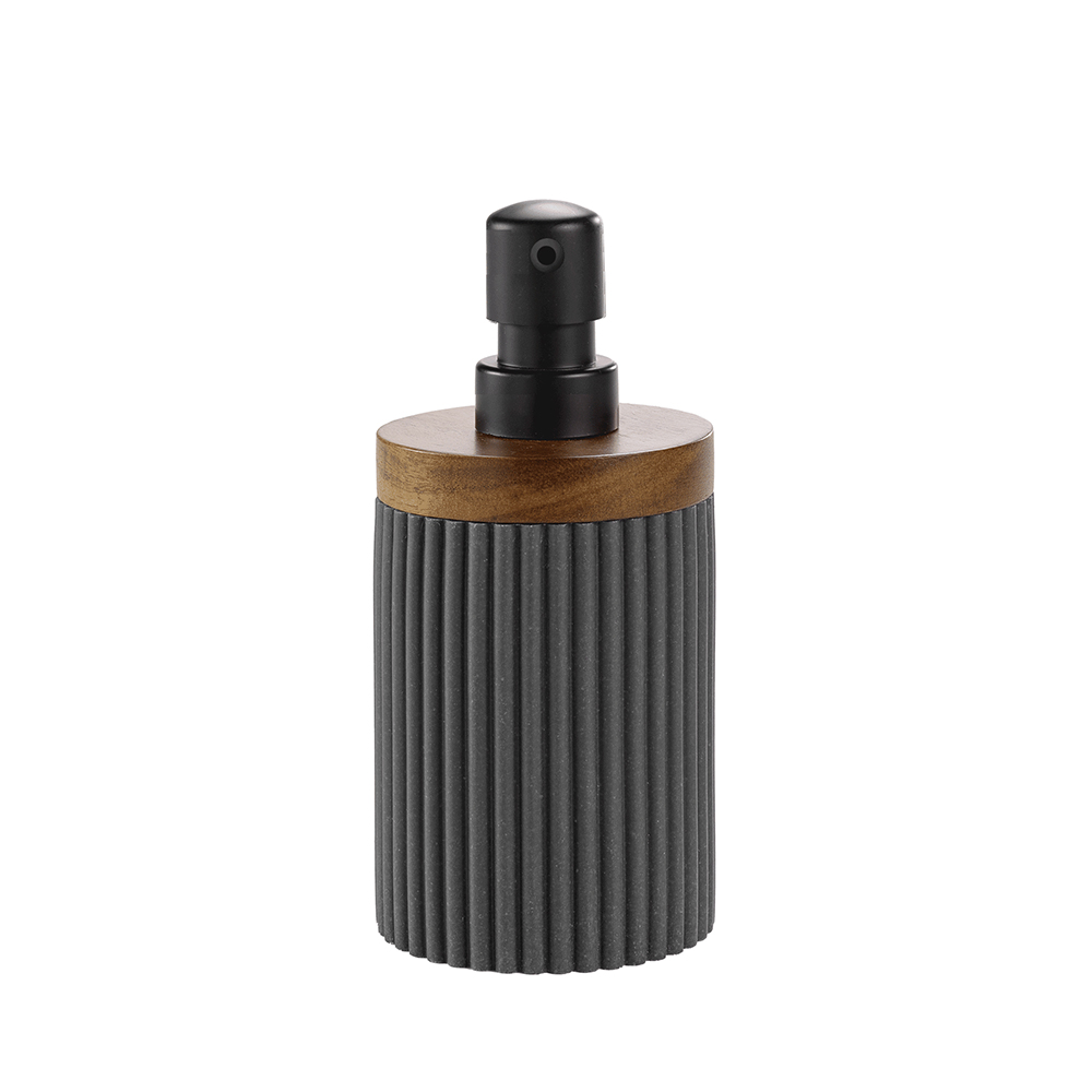 niagara-polyresin-acacia-wood-liquid-soap-dispenser-grey-17cm