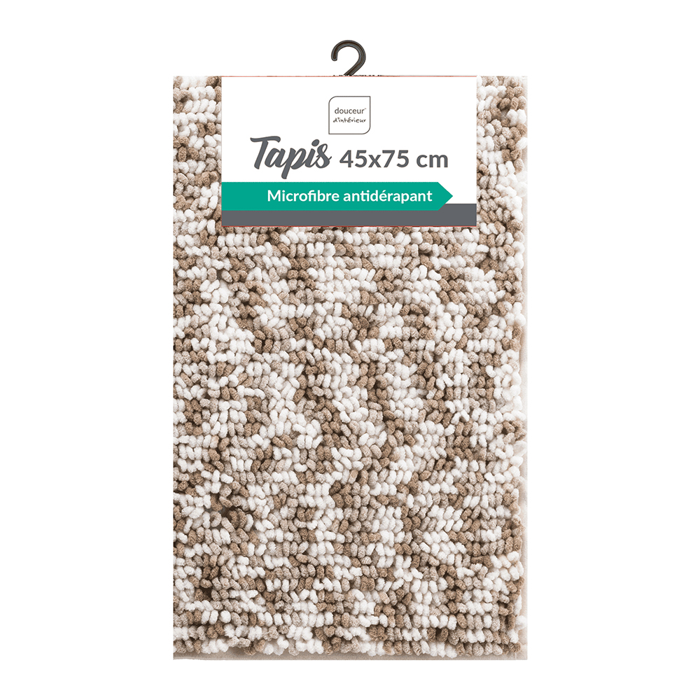 friza-tricolour-microfibre-bathroom-mat-white-beige-45cm-x-75cm