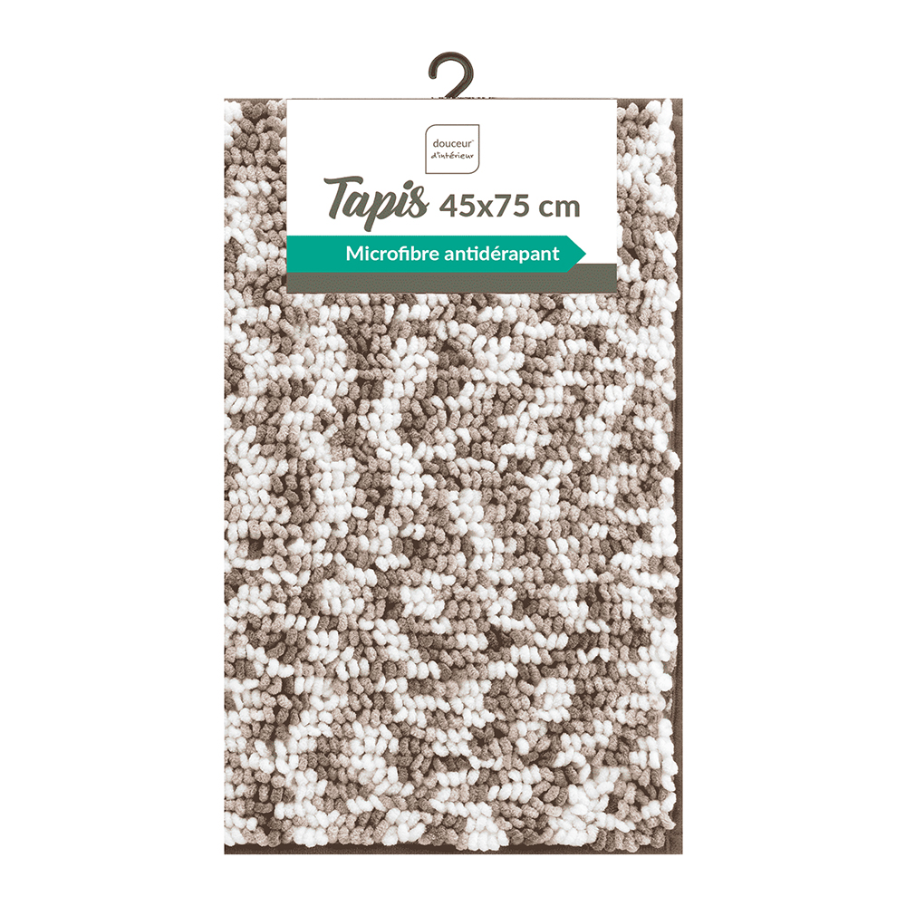 friza-tricolour-microfibre-bathroom-mat-white-brown-45cm-x-75cm