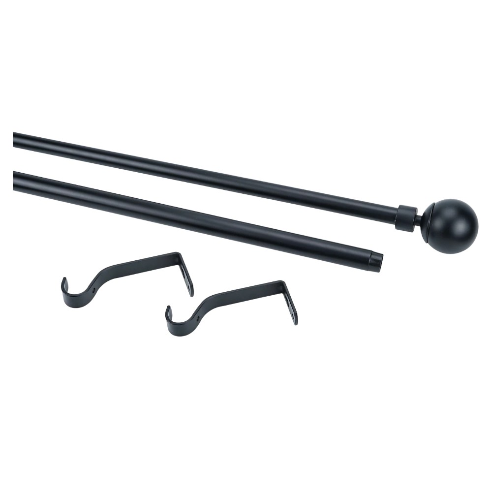 goodhome-araxos-matt-black-1619mm-ball-single-set-extendible-120210