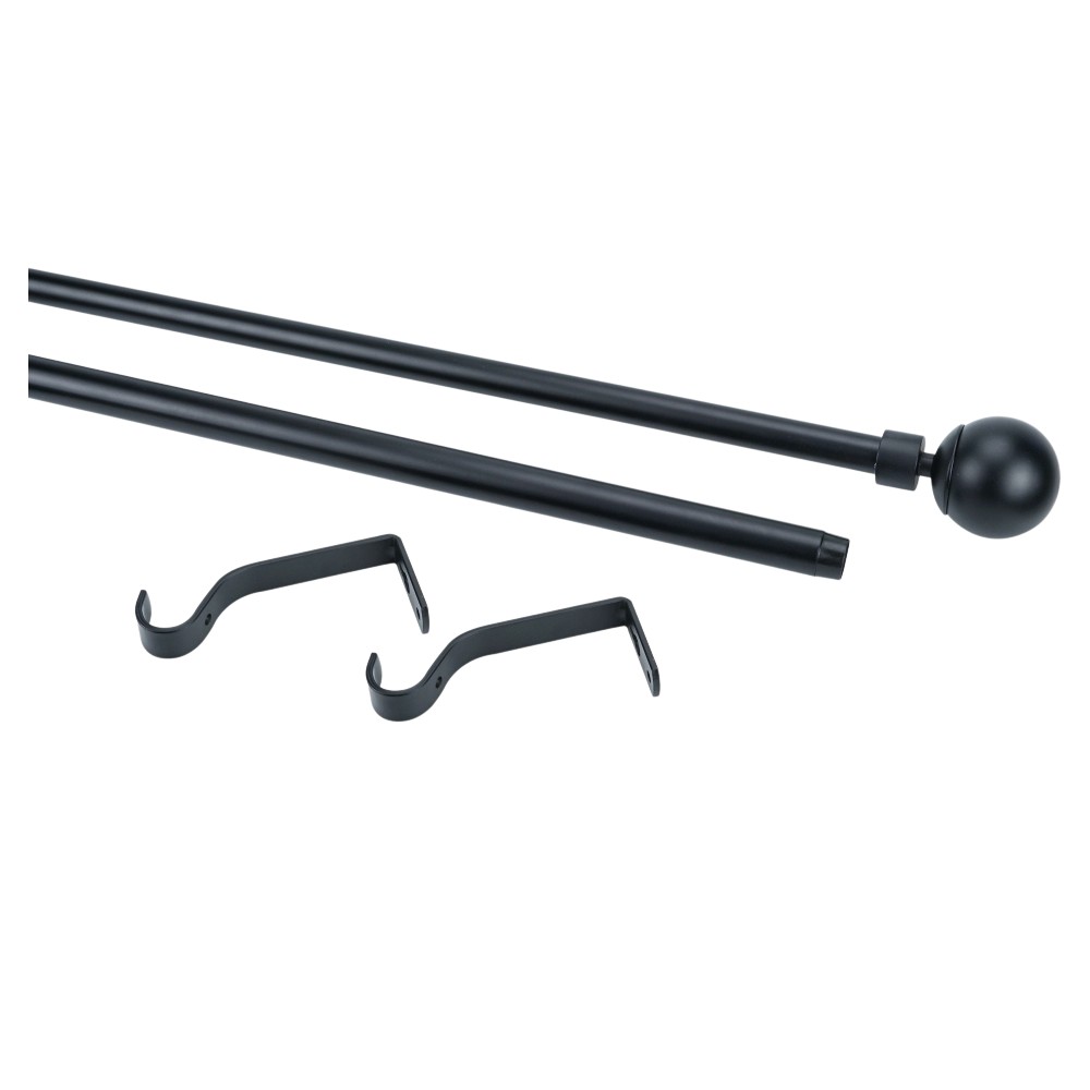 goodhome-araxos-matt-black-1619mm-ball-single-set-extendible-200330