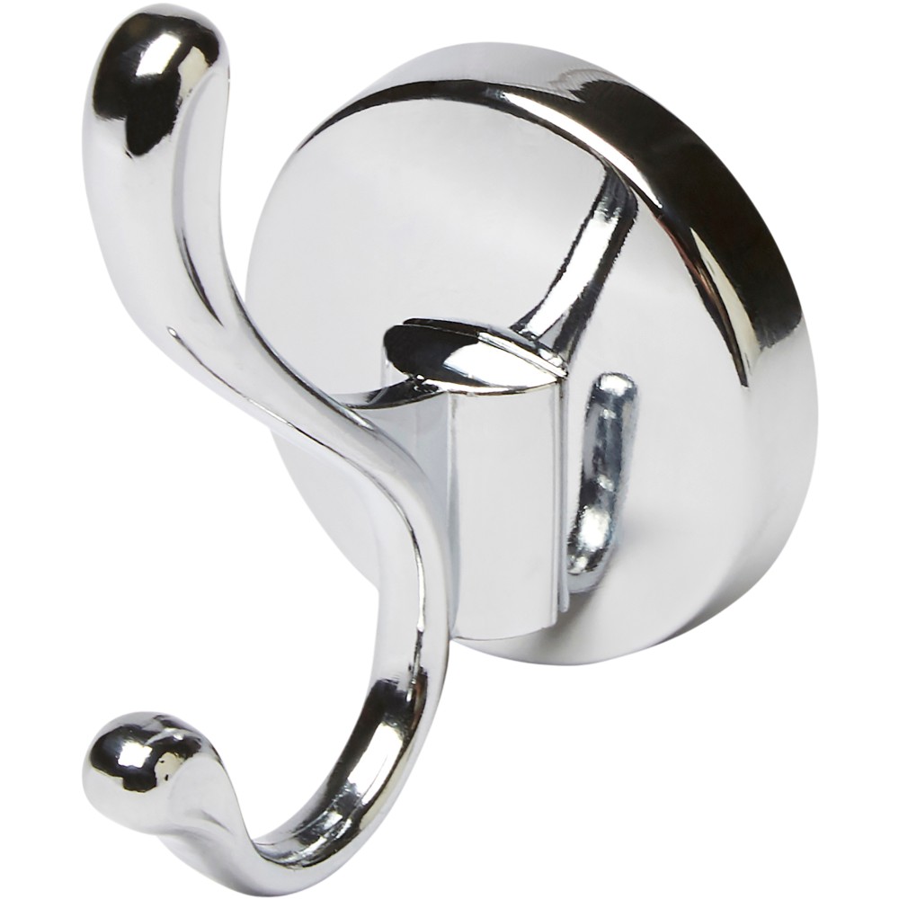 goodhome-ormara-double-hook-metal-j-shaped-wall-mounted-silver