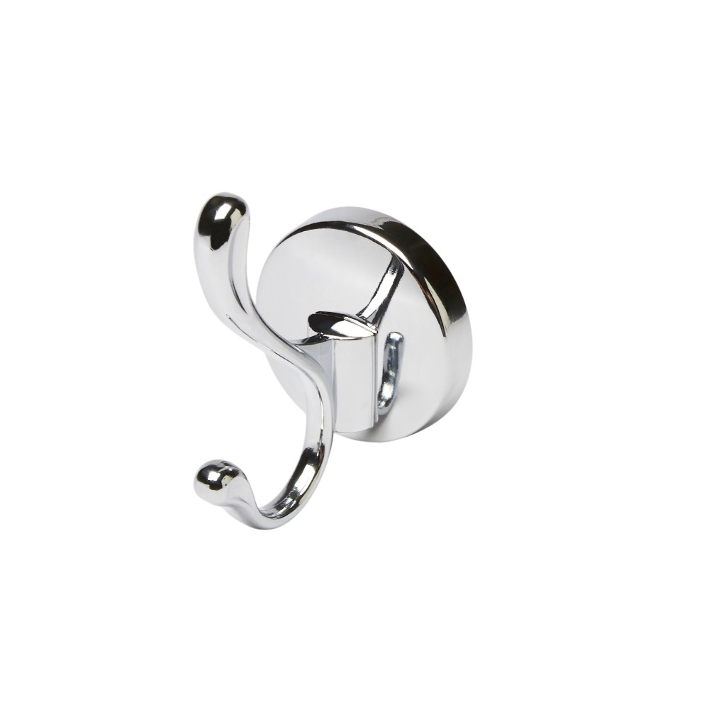 goodhome-ormara-double-hook-metal-j-shaped-wall-mounted-silver
