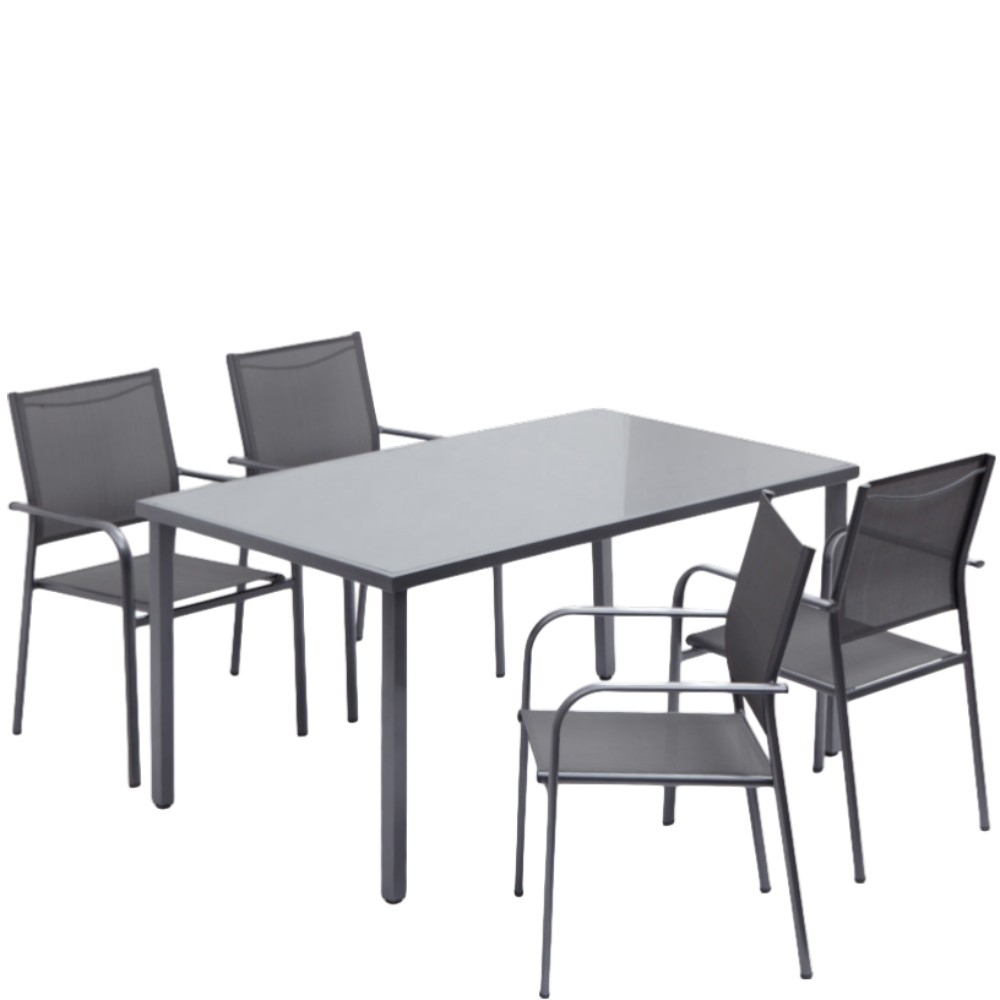 goodhome-outdoor-table-6-seater-dallas-steel-glass-grey