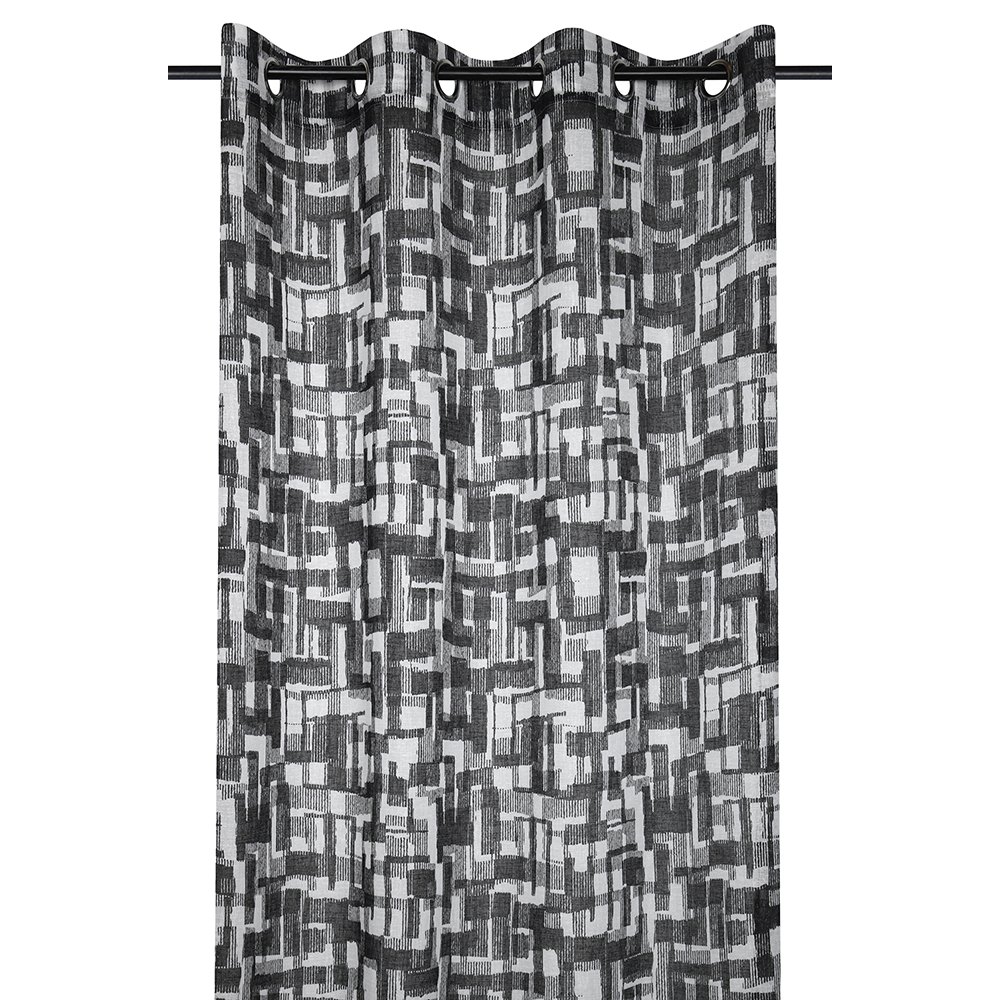 linear-eyelet-polyester-curtain-black-140cm-x-260cm