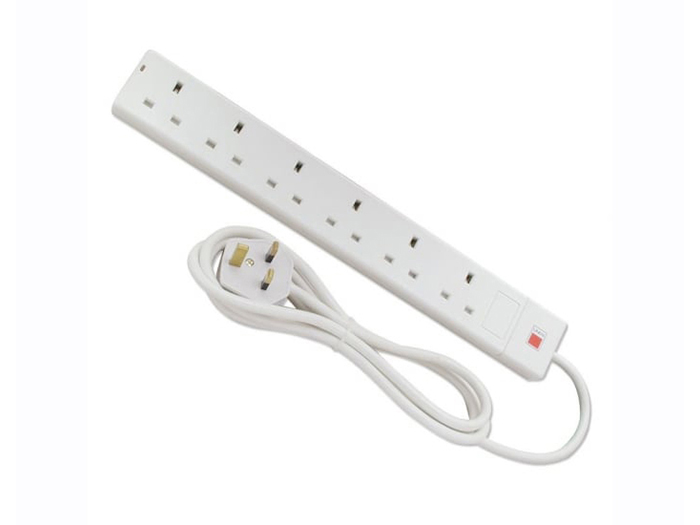 lindy-5m-6-way-uk-mains-power-extension-white