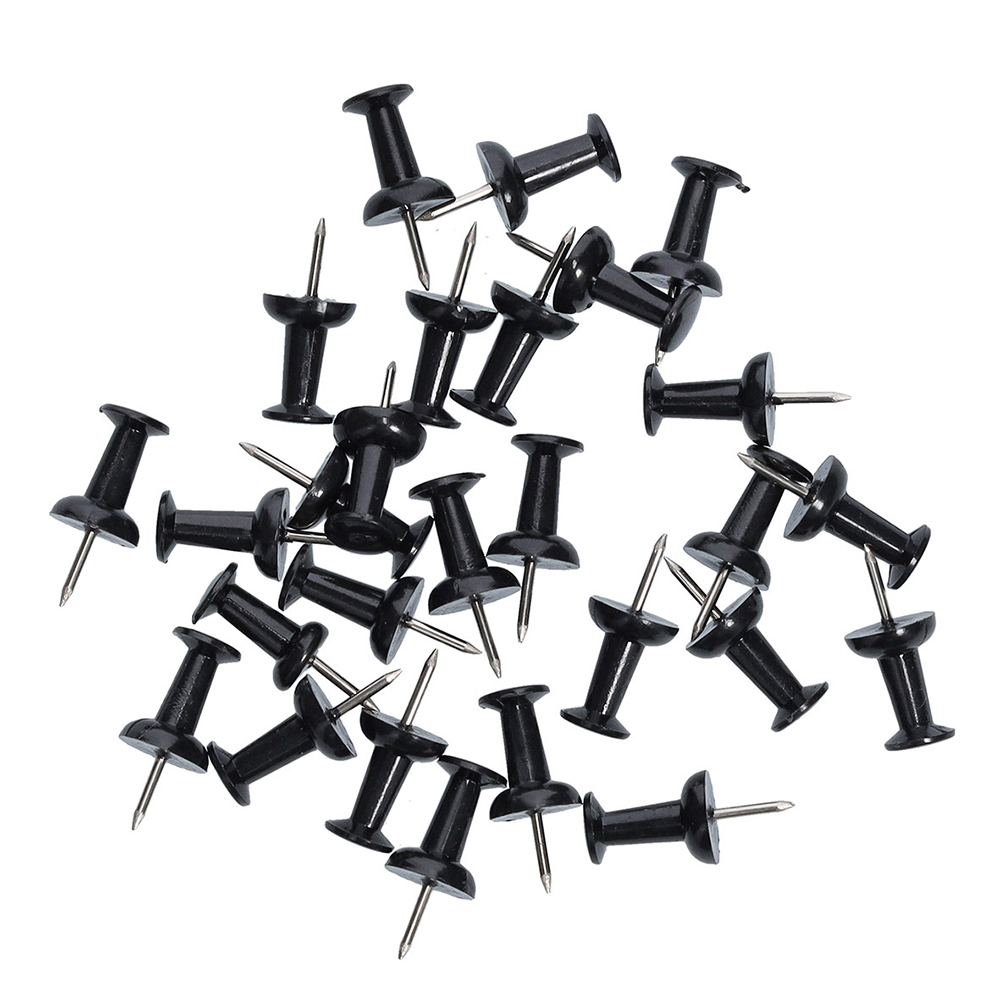 zeller-push-pins-black-set-of-25-pieces