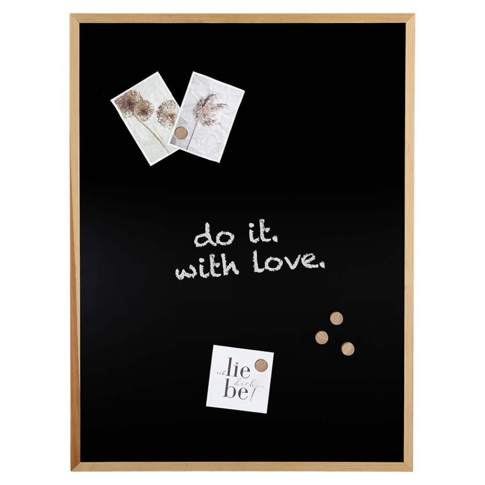 zeller-magnetic-chalkboard-with-pine-frame-60x80-cm