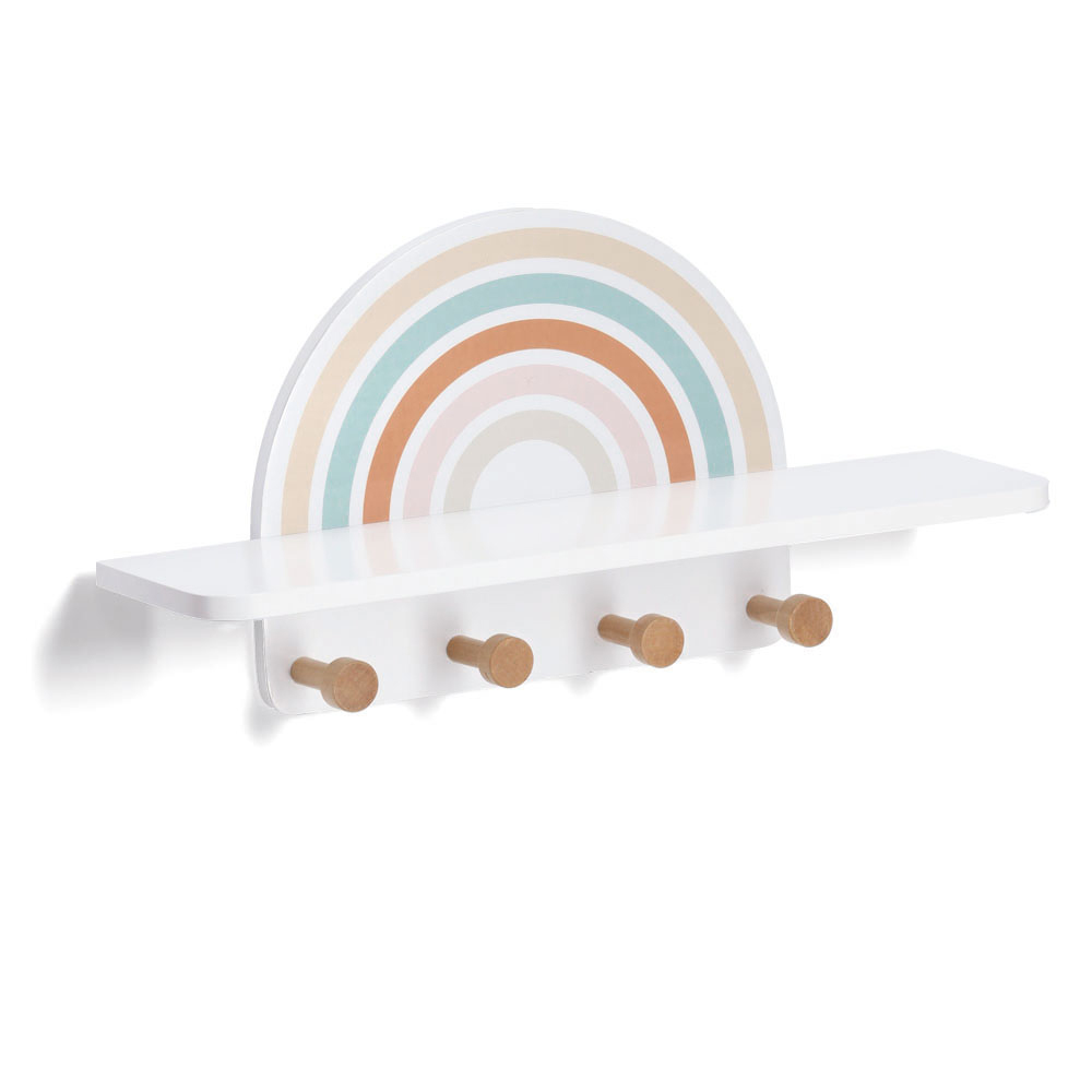 zeller-rainbow-design-pine-wood-wall-coat-rack-48cm-x-24cm