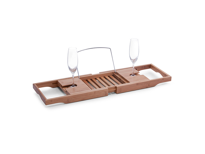 zeller-bathtub-tray-bamboo-and-chrome-22cm-x-70-105cm-x-4cm