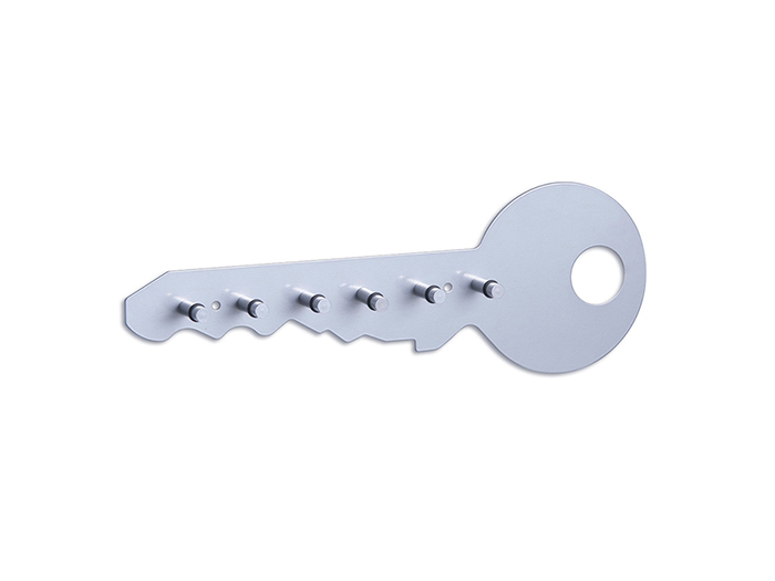 zeller-grey-metal-aluminium-key-holder-4cm-x-35cm-x-12cm