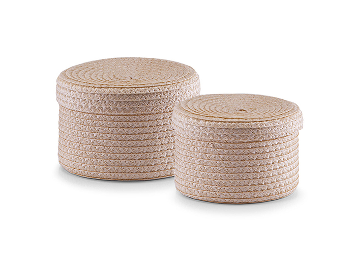 zeller-plastic-storage-baskets-set-of-2-pieces-beige