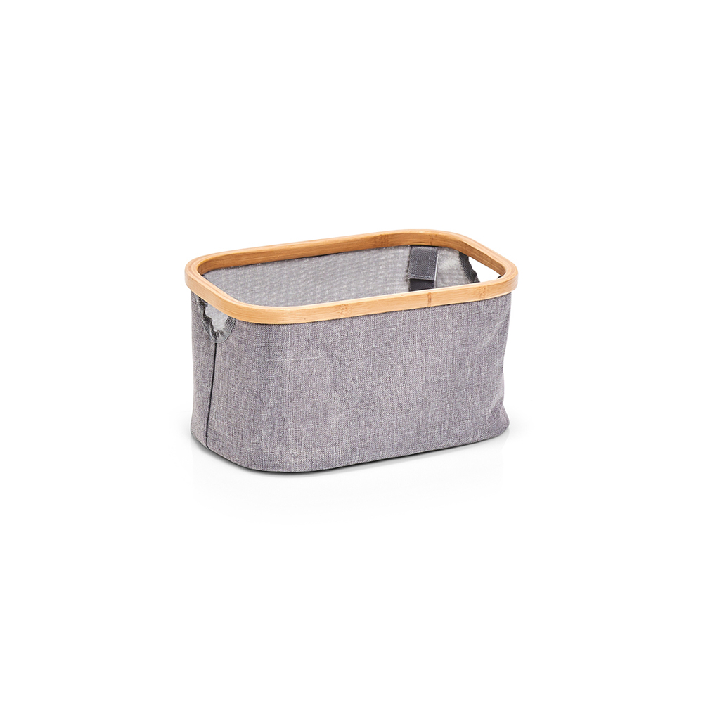 zeller-polyester-bamboo-storage-basket-grey-29-5cm