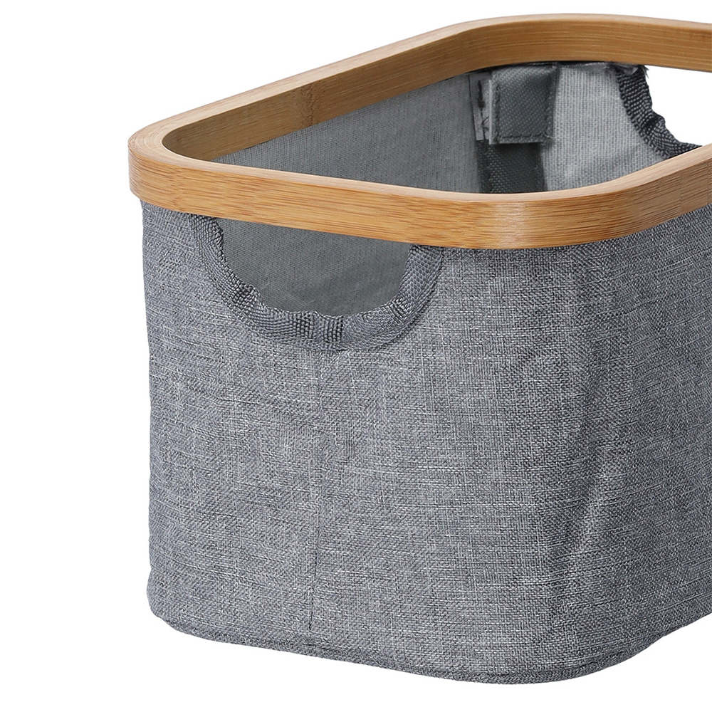 zeller-polyester-bamboo-storage-basket-grey-38cm