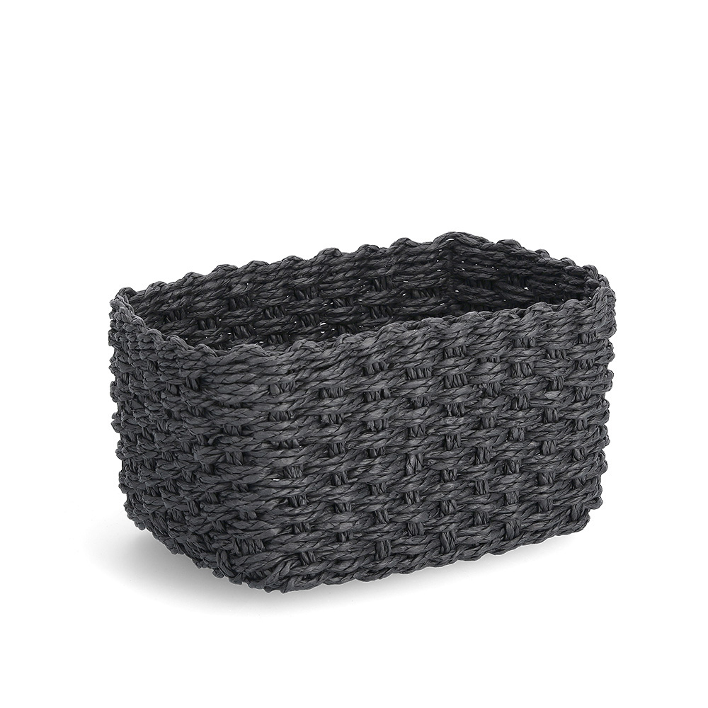 zeller-paper-mesh-storage-basket-black-set-of-3-pieces