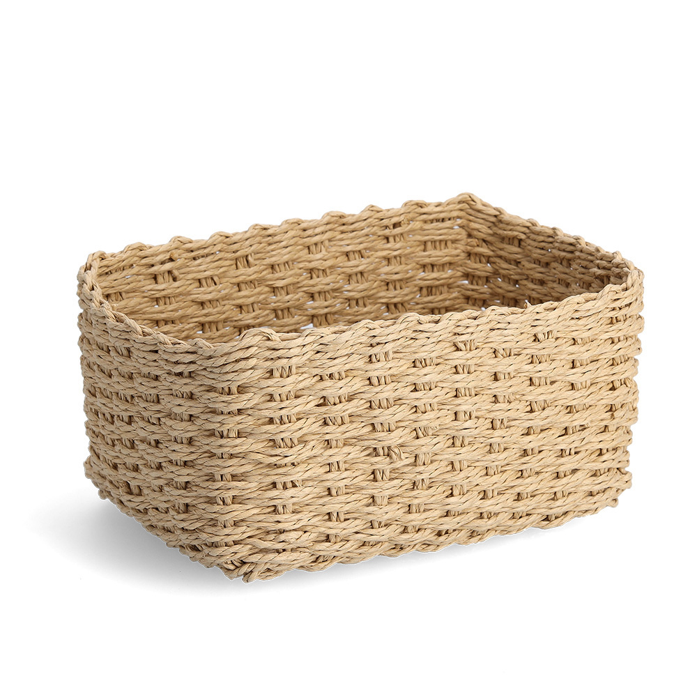 zeller-paper-mesh-storage-basket-natural-set-of-3-pieces