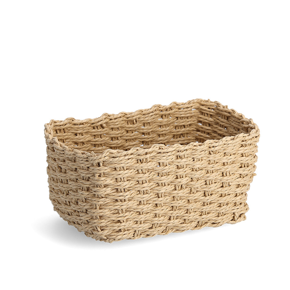 zeller-paper-mesh-storage-basket-natural-set-of-3-pieces