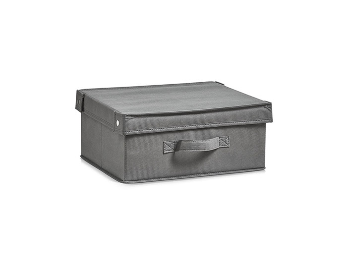 zeller-foldable-storage-box-with-lid-grey-33cm-x-28cm-x-15cm