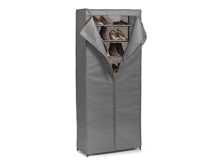 zeller-grey-textile-7-tier-shoe-cabinet-non-woven-with-metal-structure-66cm-x-30cm-x-156cm