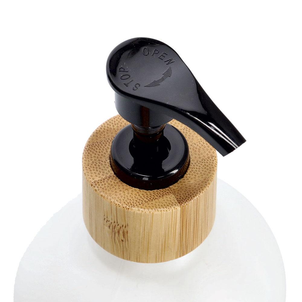 zeller-glass-bamboo-liquid-soap-dispenser-set-of-3-pieces