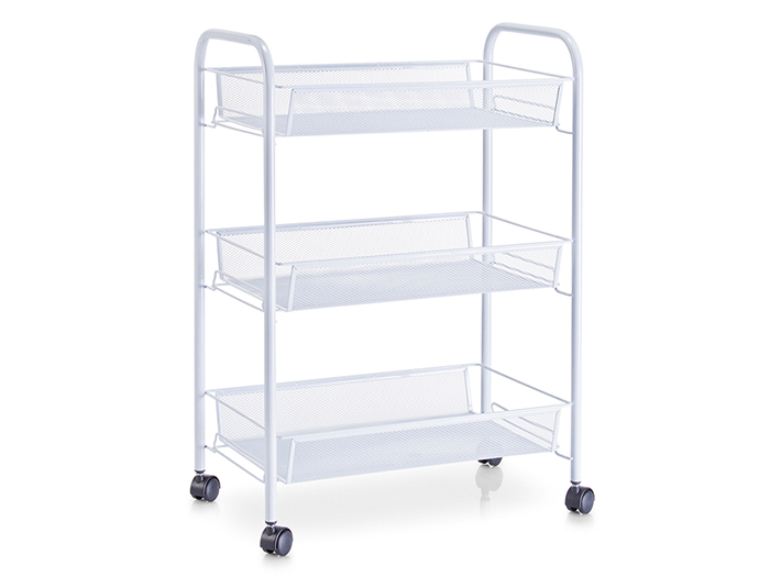 zeller-white-mesh-3-tier-trolley
