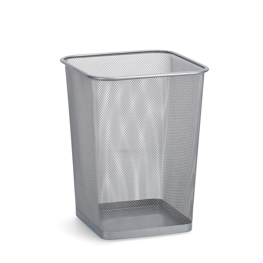 zeller-square-mesh-paper-waste-basket-silver-26-8cm-x-35-5cm