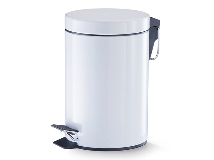 zeller-cosmetic-pedal-bin-white-3l-17cm-x-26cm