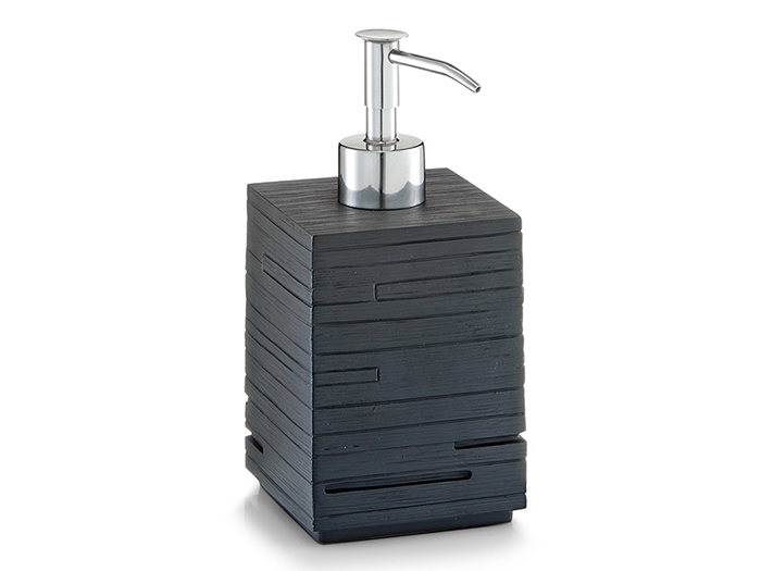 zeller-slate-polyresin-liquid-soap-dispenser-black-440ml