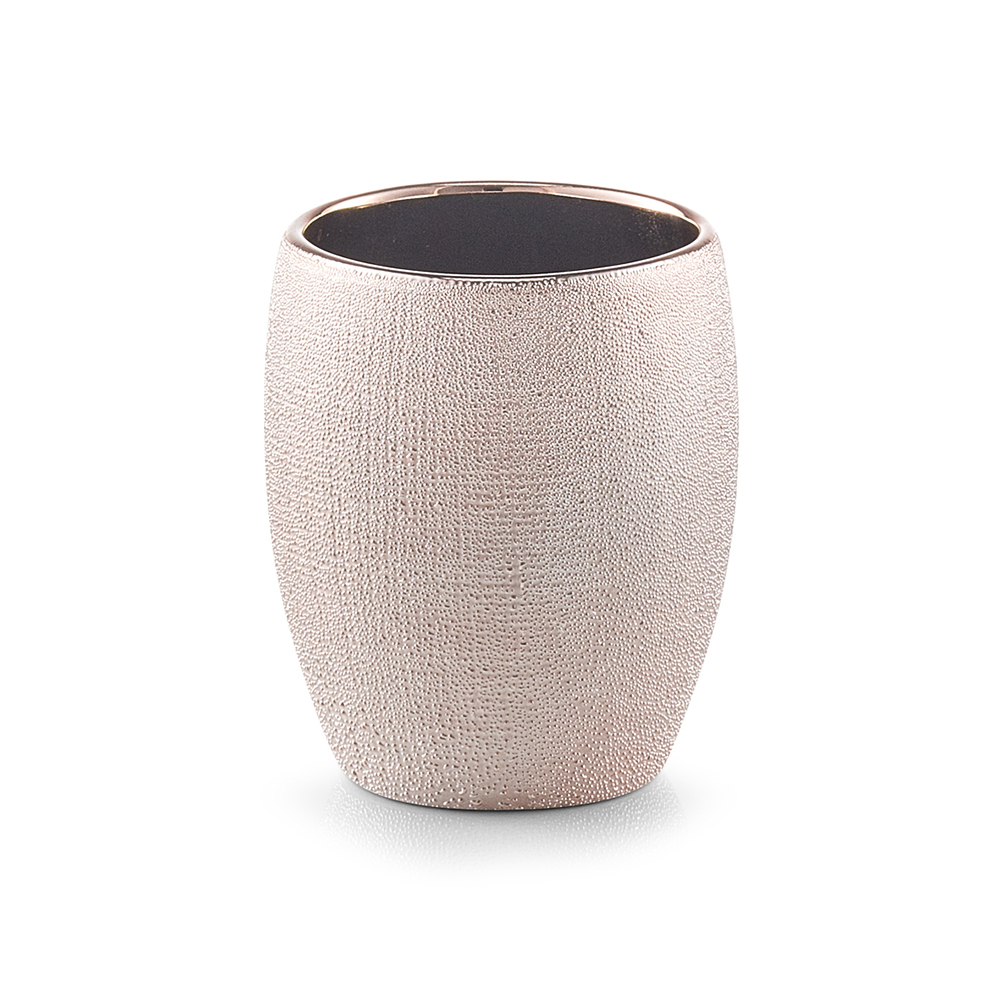 zeller-glitter-stoneware-tumbler-rose-gold