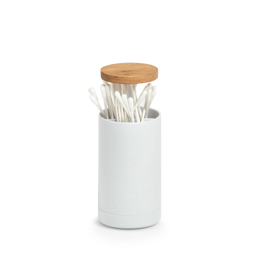 zeller-cotton-bud-dispenser-white-6-5cm-x-11-5cm