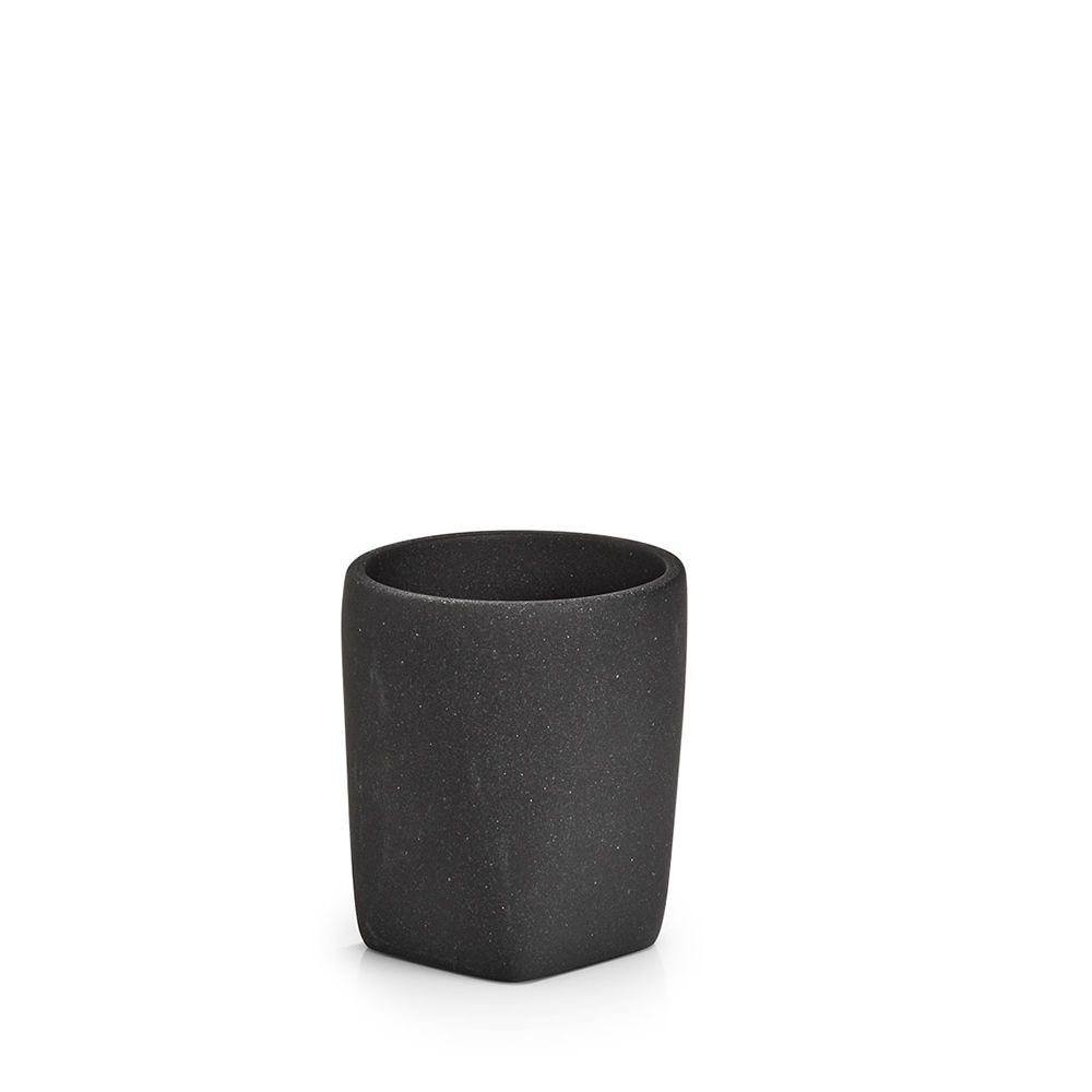 zeller-polyresin-bathroom-tumbler-dark-stone-black-7-7cm-x-8-8cm