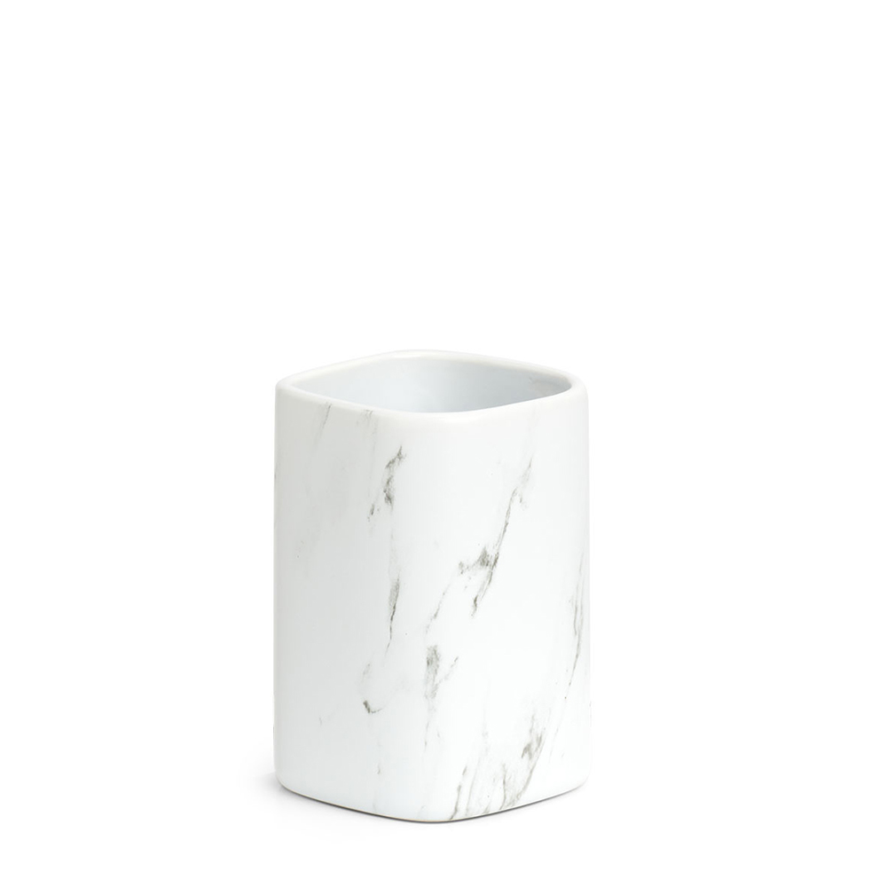 zeller-bathroom-tumbler-marble-ceramic-white-7-5cm-x-10-9cm