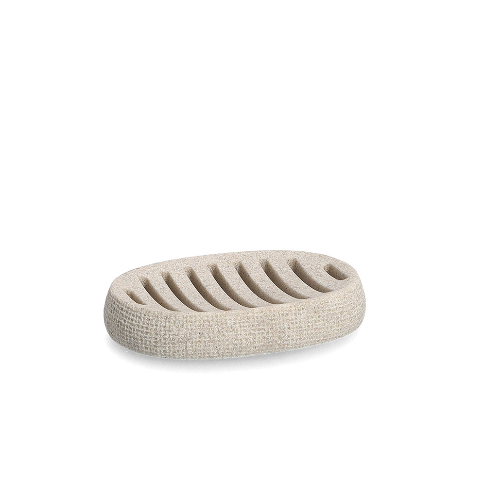 zeller-natural-polyresin-soap-dish-beige-13cm