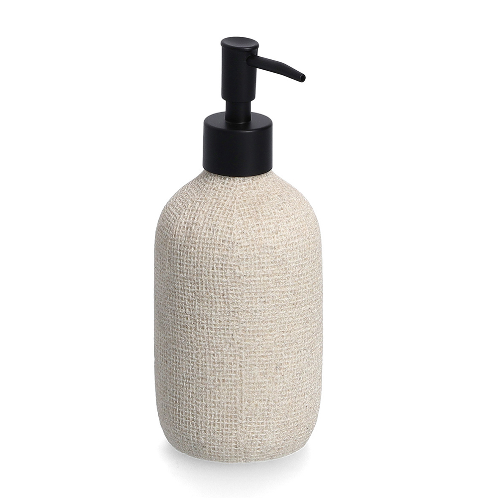 zeller-natural-polyresin-liquid-soap-dispenser-beige-370ml