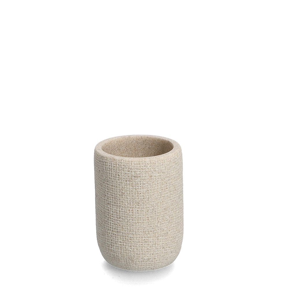 zeller-natural-polyresin-bathroom-tumbler-beige-230ml